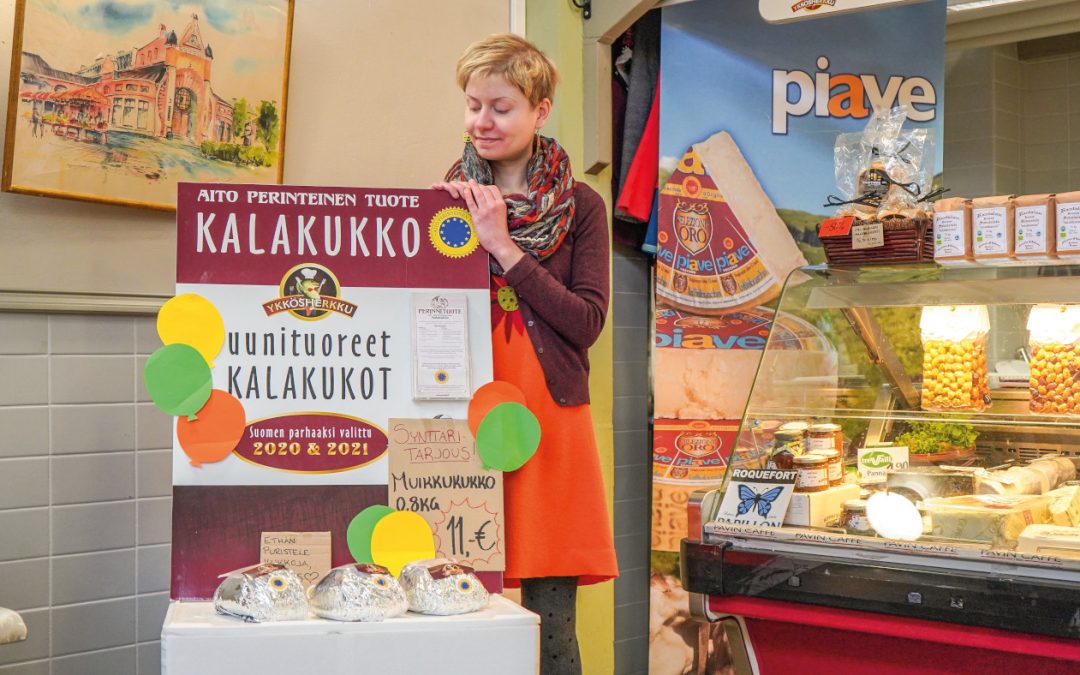 Kuopion Perinnetuotteen kukkokauppa kukoistaa